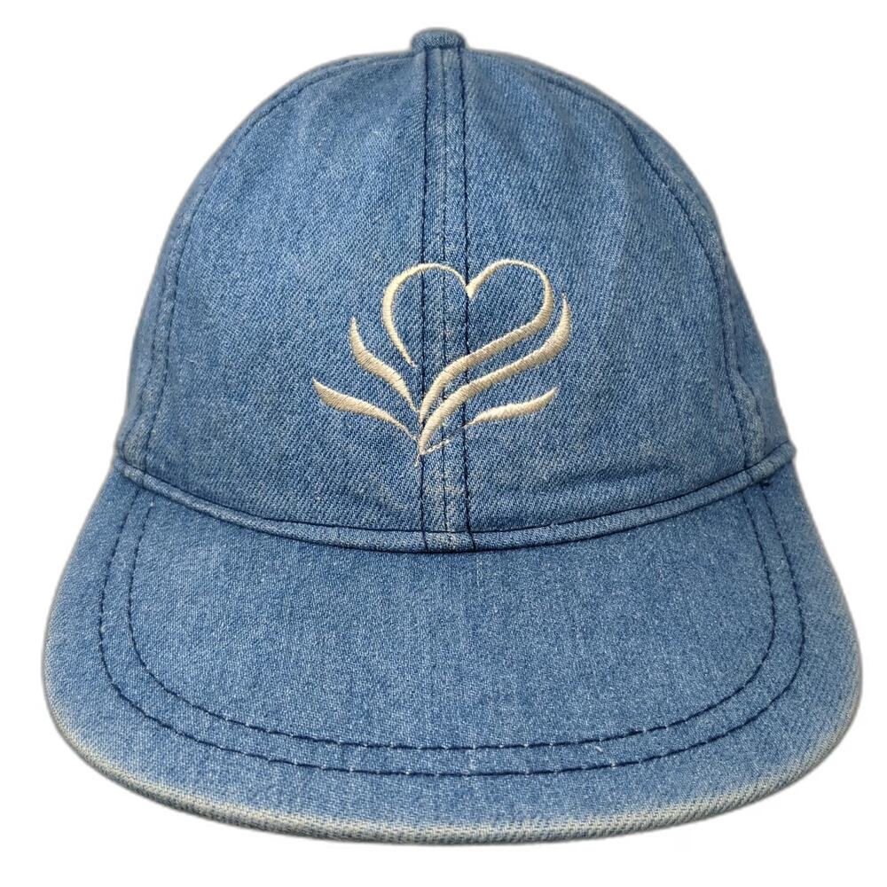 Luna Pier Baseball Cap Blue One Size Denim Heart Women of Faith Hat Slideback